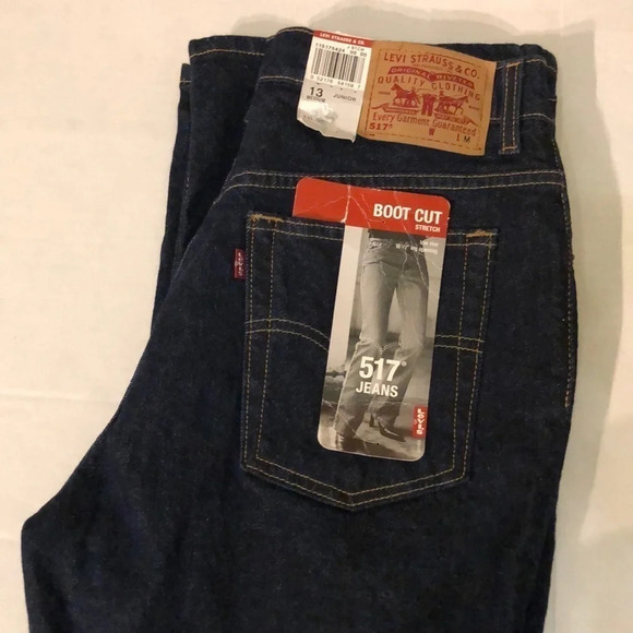 Levi's NWT 517 Bootcut Blue Jeans Junior Size 13 - Picture 2 of 3